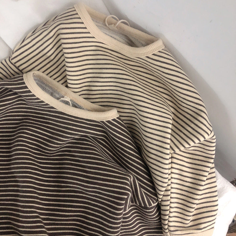Striped loose sweater