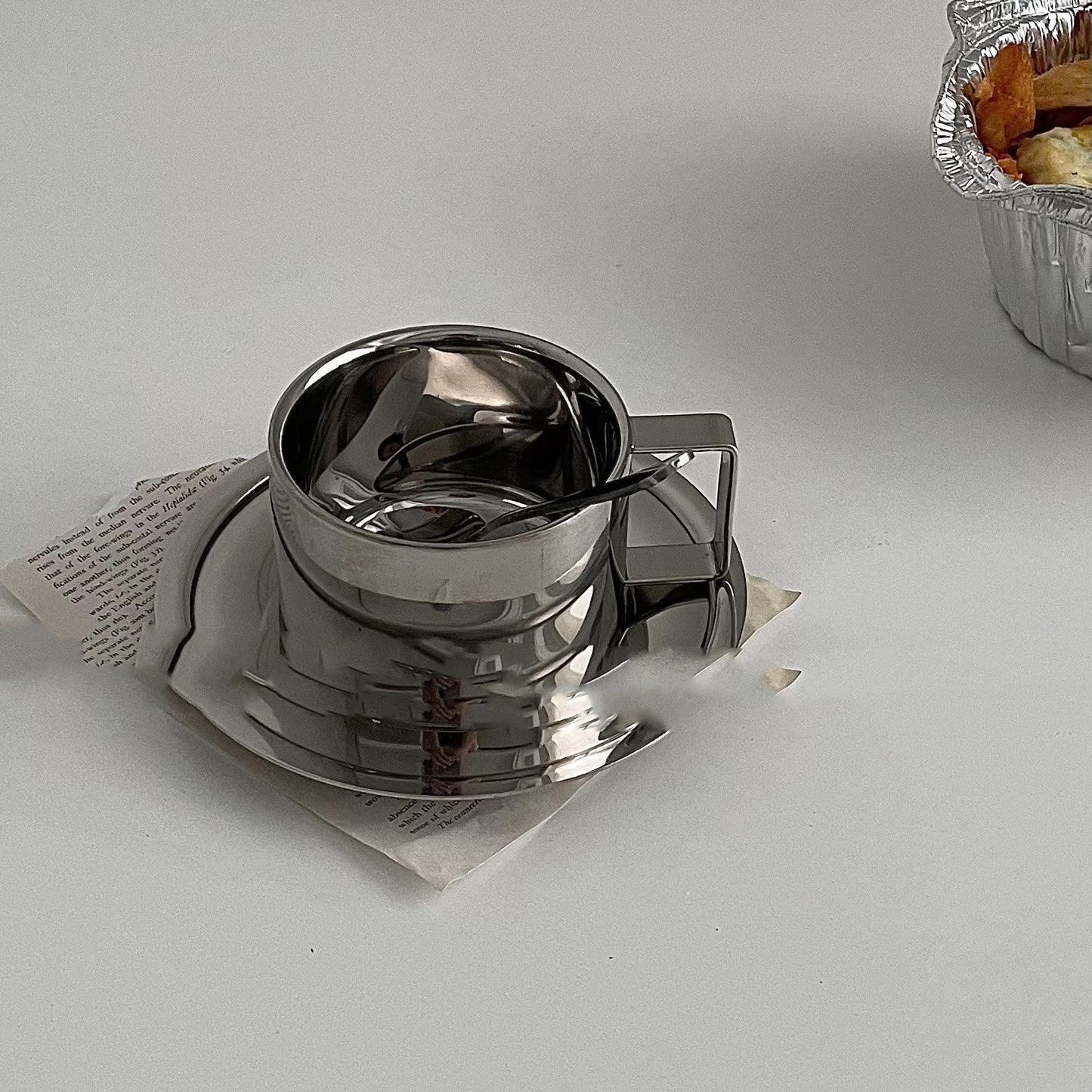 Korean style coffee cup and saucer set