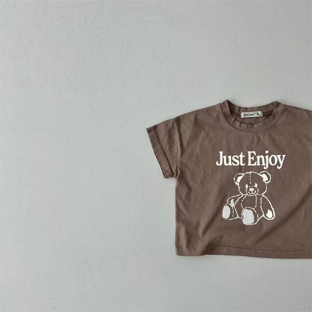 'Just enjoy' bear t-shirts